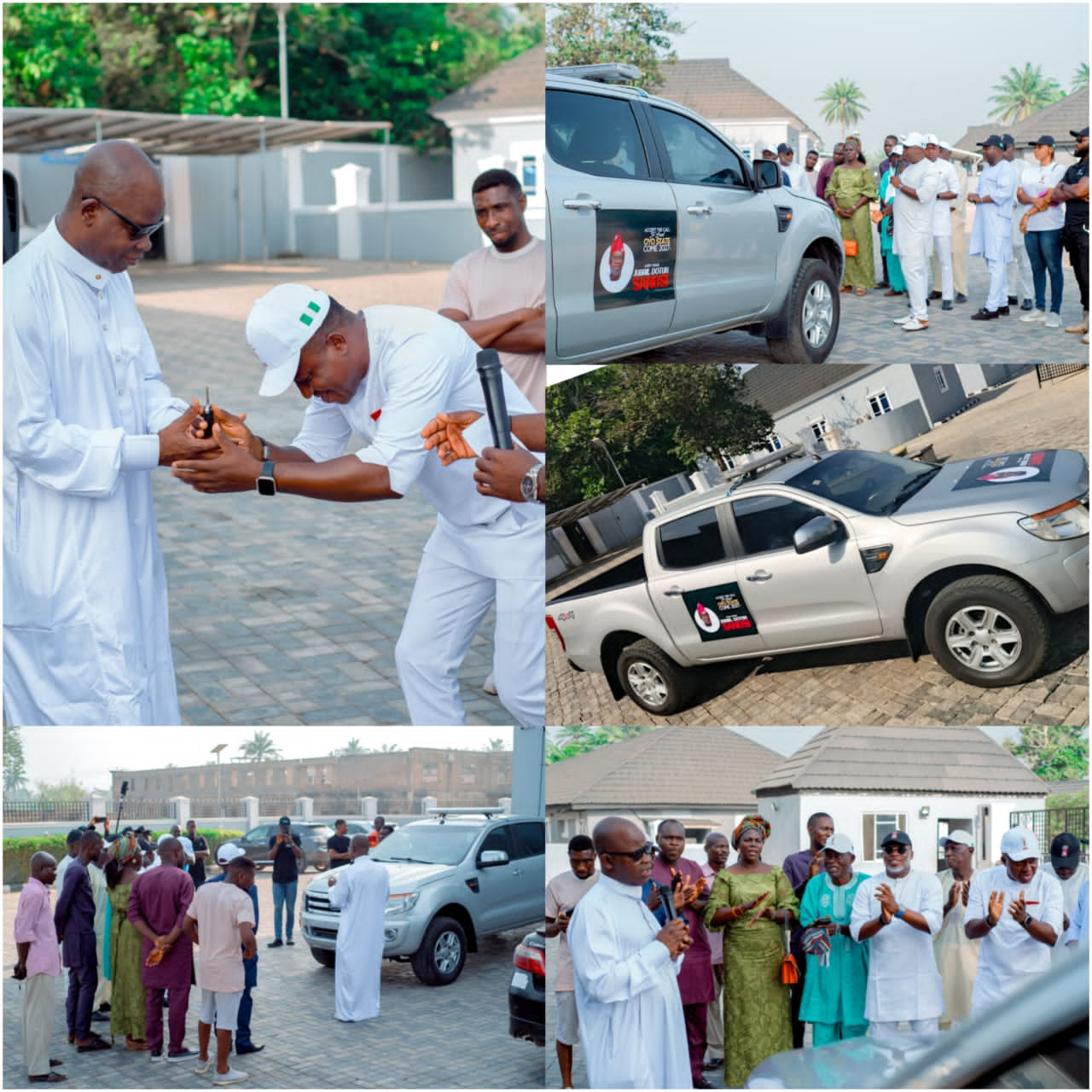 2027: Oyo Non-Indigene Group Donates Ford Pickup Truck to Support Jubril Dotun Sanusi’s Gubernatorial Ambition