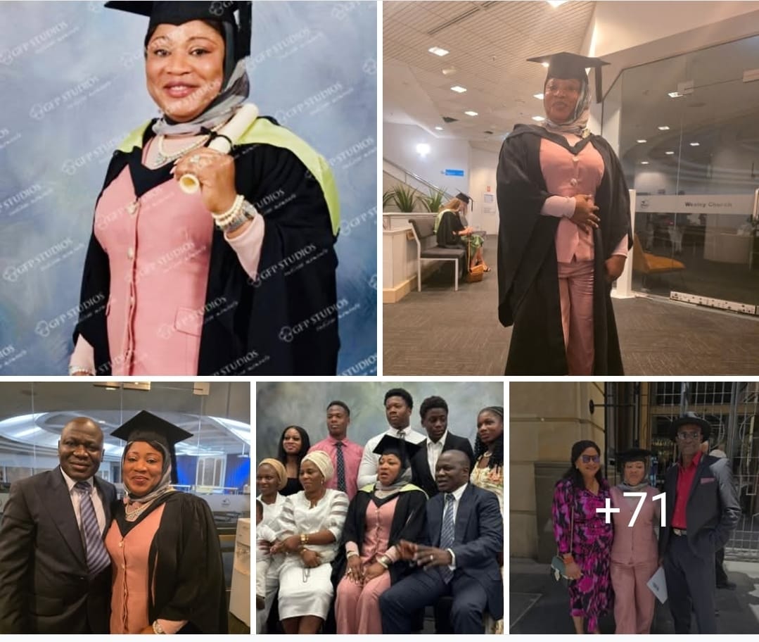Dr. Adewale Kareem Celebrates Wife, Alhaja Oluwakemi Nafisat, on Earning Bachelor of Nursing Degree from Charles Darwin University